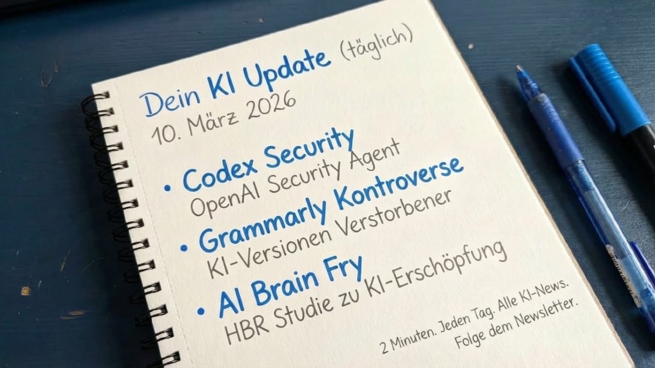 KI Update 10. März 2026 – Codex Security, Grammarly Kontroverse, AI Brain Fry
